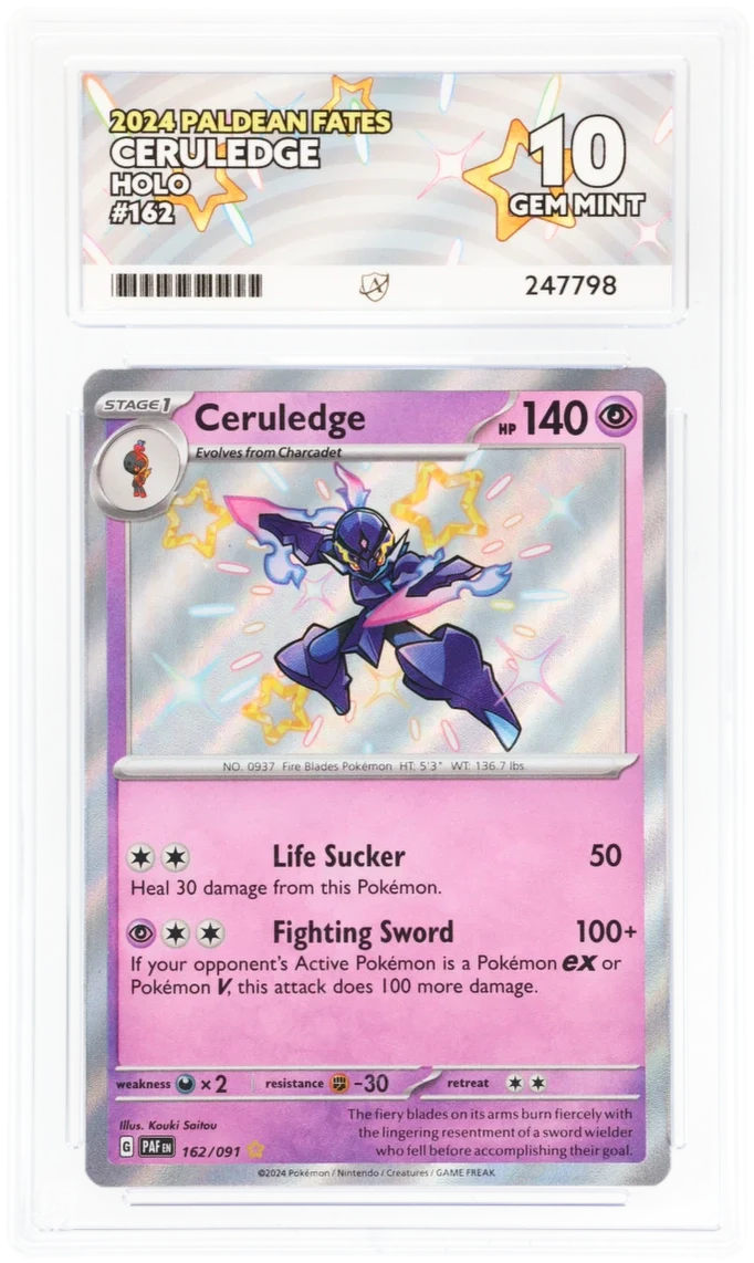 ACE 10 - Ceruledge - 162/091 - Paldean Fates - Pokemon