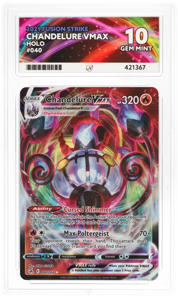 ACE 10 - Chandelure VMAX - 040/264 - Fusion Strike - Pokemon