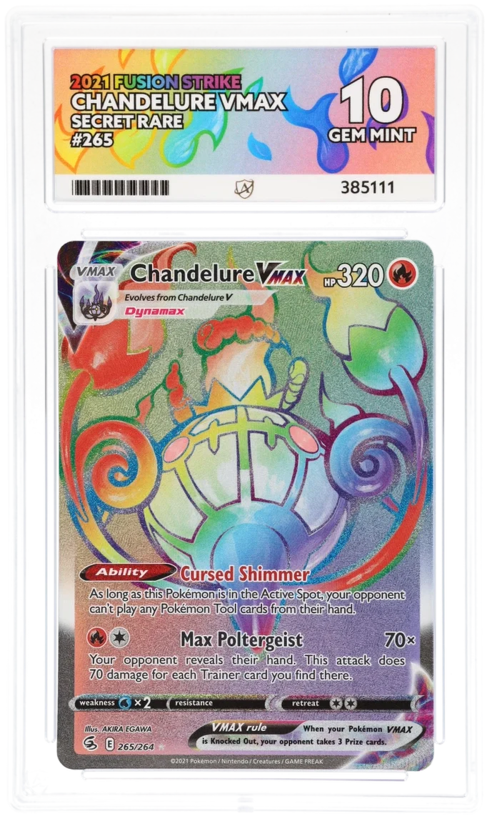 ACE 10 - Chandelure VMAX - 265/264 - Fusion Strike - Pokemon