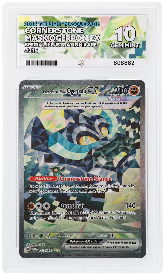ACE 10 - Cornerstone Mask Ogerpon ex - 215/167 - Twilight Masquerade - Pokemon