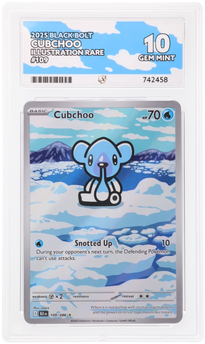 ACE 10 - Cubchoo - 109/086 - Black Bolt - Pokemon