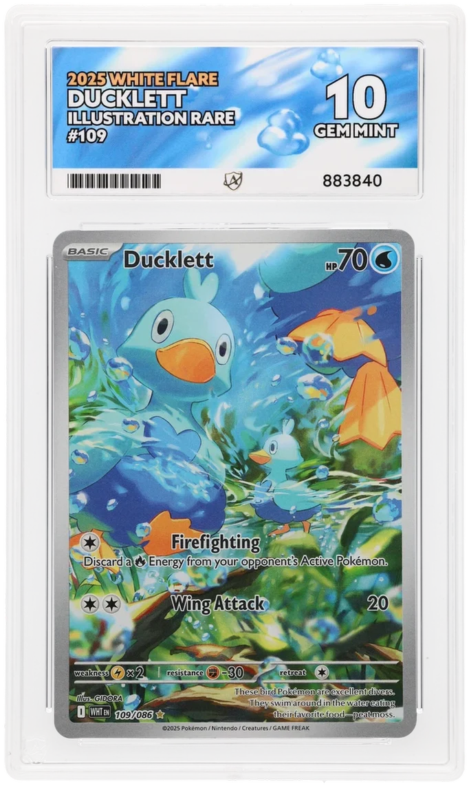 ACE 10 - Ducklett - 109/086 - White Flare - Pokemon