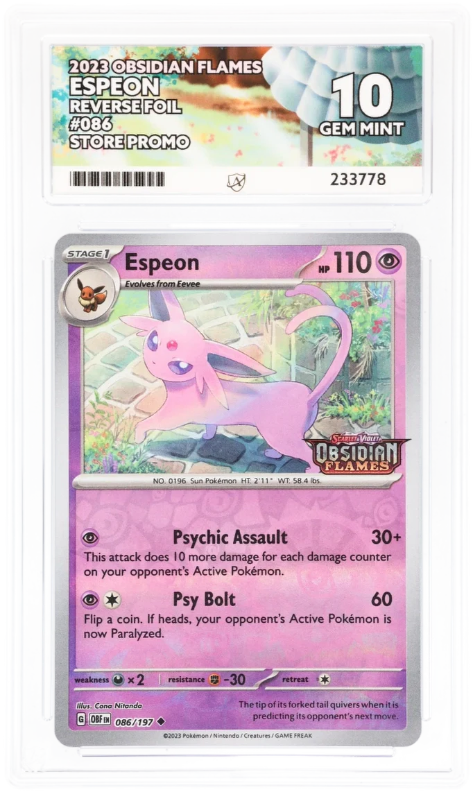 ACE 10 - Espeon - 086/197 - Obsidian Flames - Store Promo - Pokemon