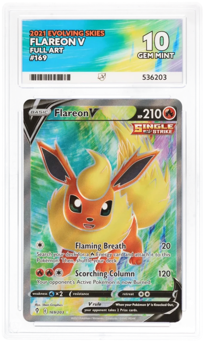 ACE 10 - Flareon V - 169/203 - Evolving Skies - Pokemon