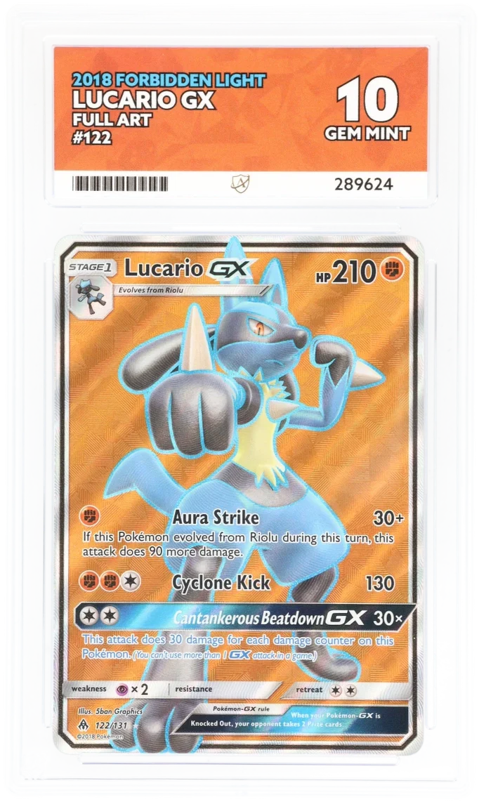 ACE 10 - Lucario GX - 122/131 - Forbidden Light - Pokemon