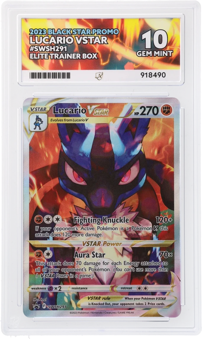 ACE 10 - Lucario VSTAR - SWSH291 - Black Star Promo - Elite Trainer Box - Pokemon