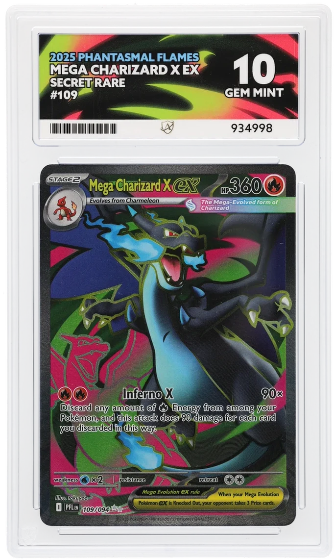 ACE 10 - Mega Charizard X ex - 109/094 - Phantasmal Flames - Pokemon