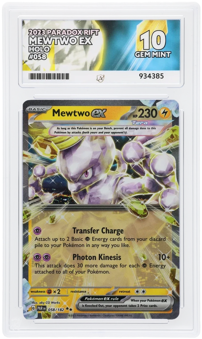 ACE 10 - Mewtwo ex - 058/182 - Paradox Rift - Pokemon