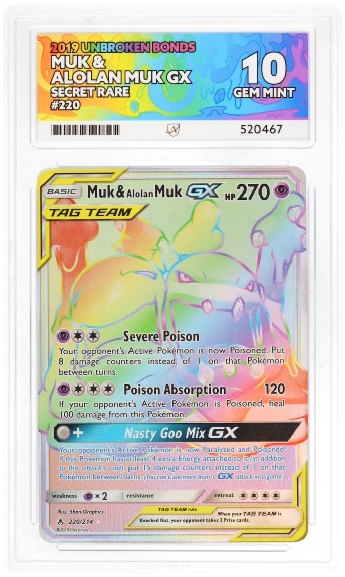 ACE 10 - Muk & Alolan Muk GX - 220/214 - Unbroken Bonds - Pokemon