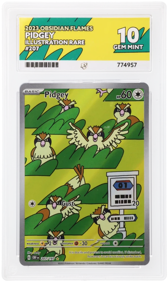 ACE 10 - Pidgey - 207/197 - Obsidian Flames - Pokemon