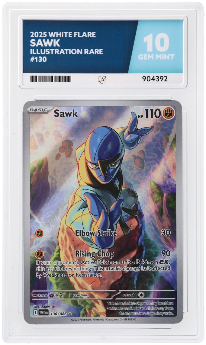 ACE 10 - Sawk - 130/086 - White Flare - Pokemon