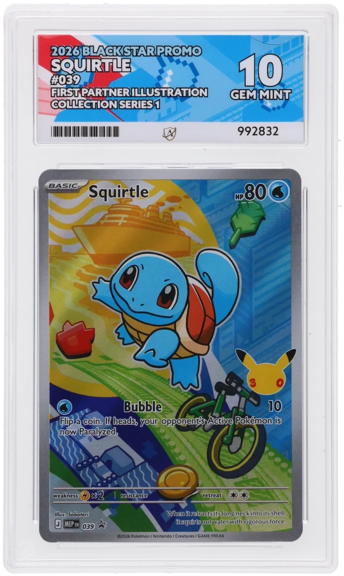 ACE 10 - Squirtle - 039 - Black Star Promo - First Partner Illustration Collection Series 1 - Pokemon