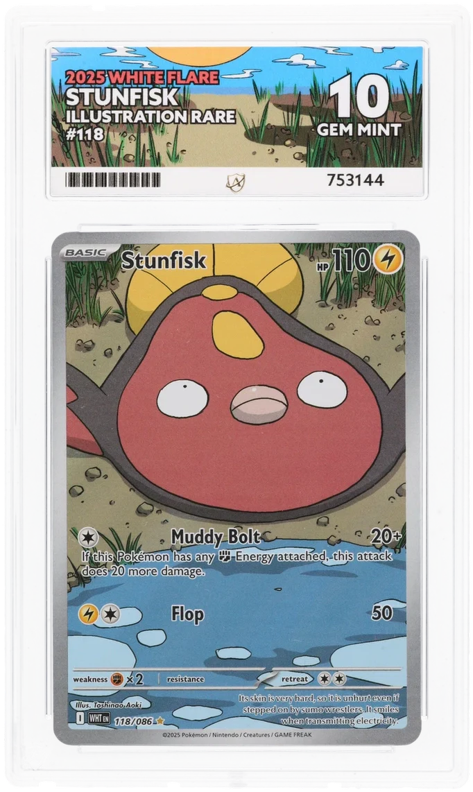 ACE 10 - Stunfisk - 118/086 - White Flare - Pokemon