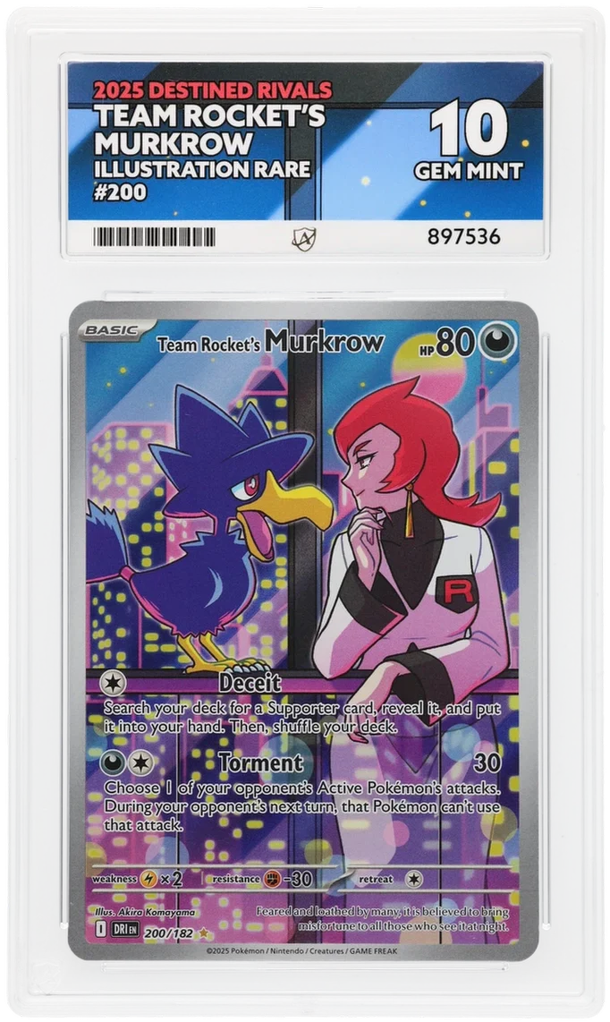ACE 10 - Team Rocket's Murkrow - 200/182 - Destined Rivals - Pokemon