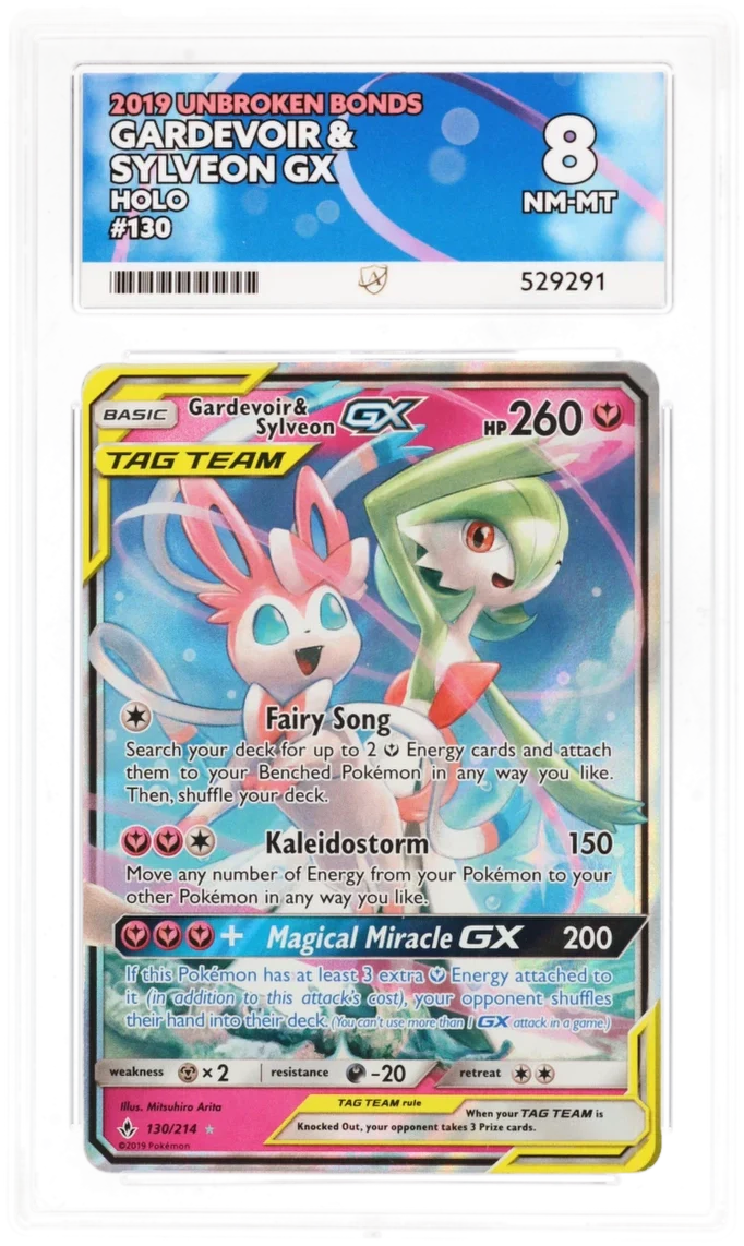 ACE 8 - Gardevoir & Sylveon GX Holo - 130/214 - 2019 Unbroken Bonds - Pokemon