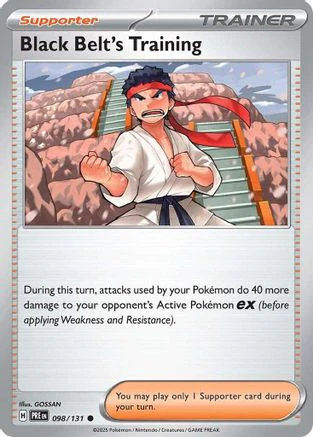 Black Belt's Training - 098/131 98 - SV Prismatic Evolutions Reverse Holofoil