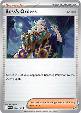 Boss's Orders [Ghetsis] 114 - ME01 Mega Evolution Reverse Holofoil