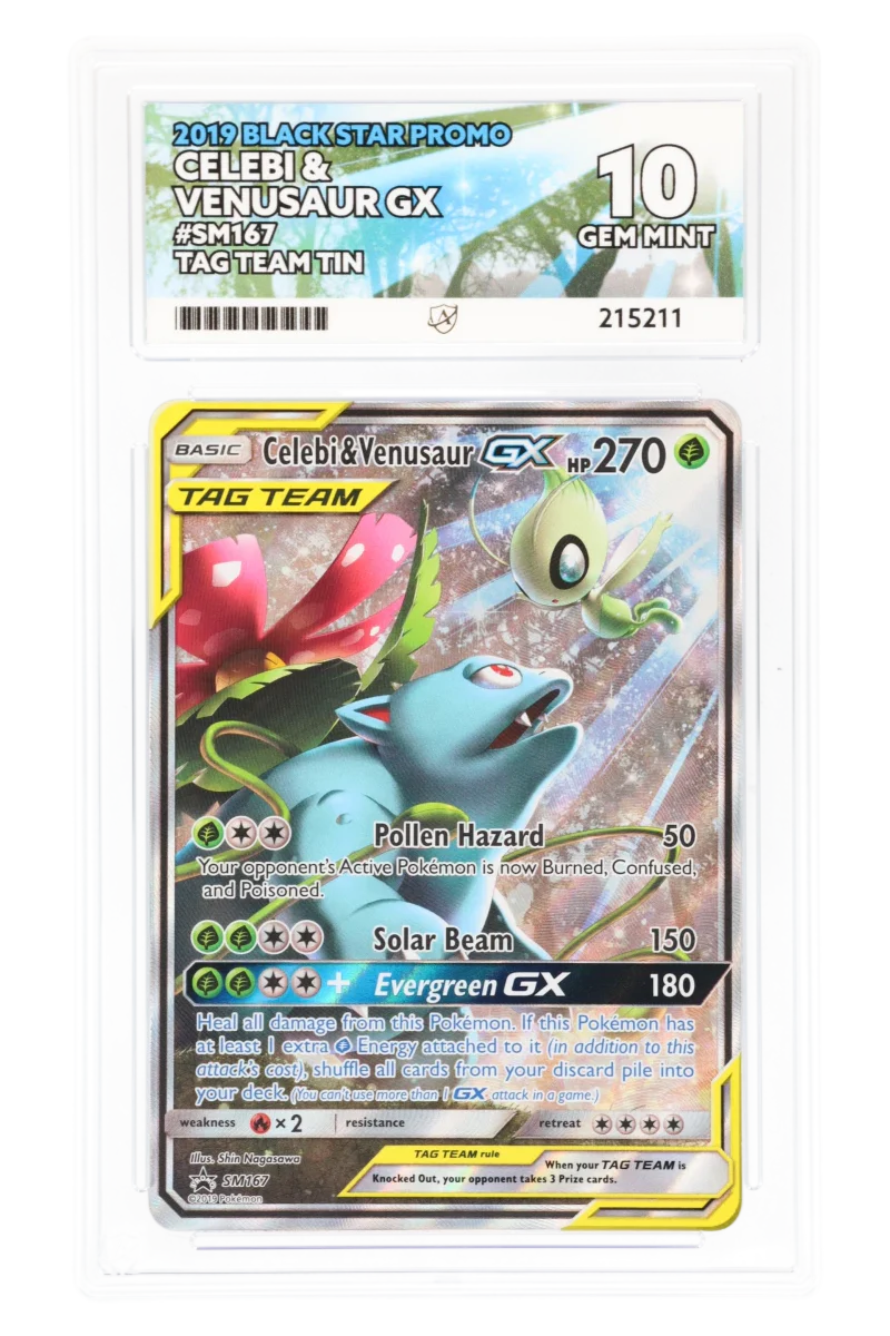 Celebi & Venusaur GX - SM167 - ACE 10 - Tag Team Tin - 2019 Black Star Promo