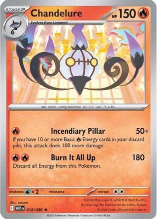 Chandelure 18 - SV White Flare Holofoil