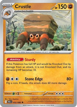 Crustle 52 - SV Black Bolt Reverse Holofoil