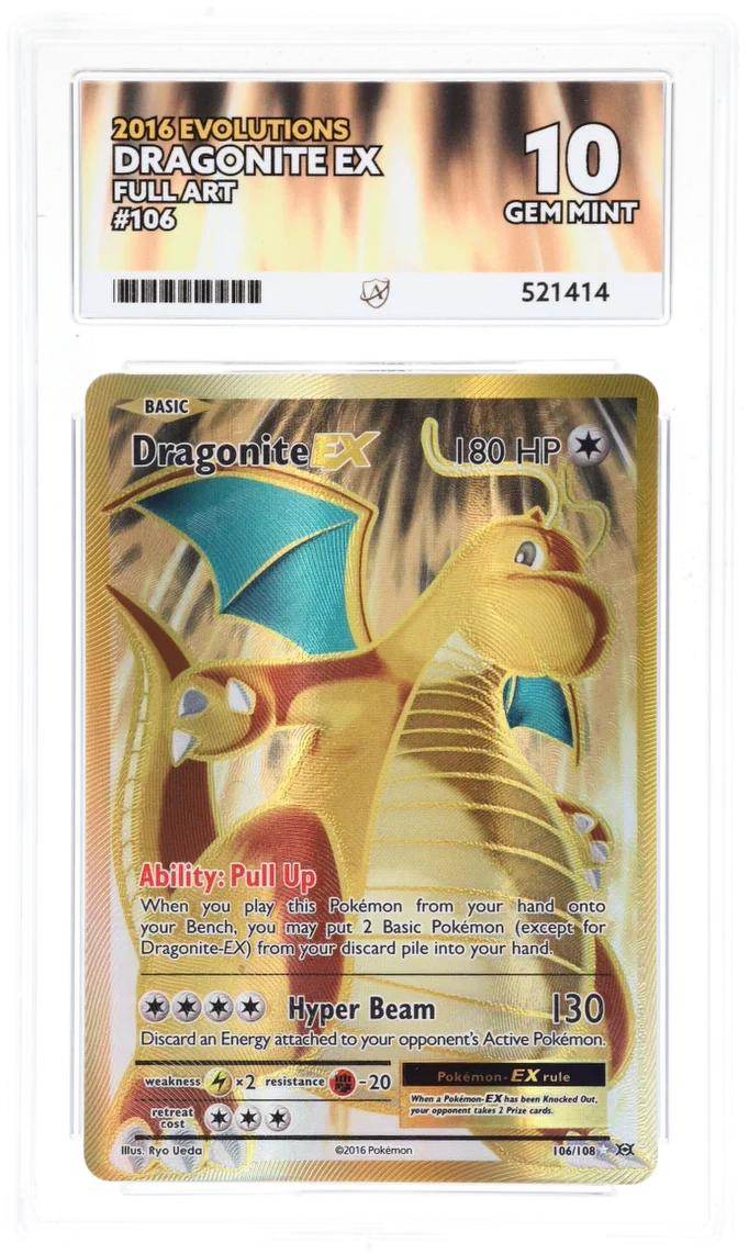 Dragonite ex Full Art 106/108 - Ace 10 - 2016 Evolutions