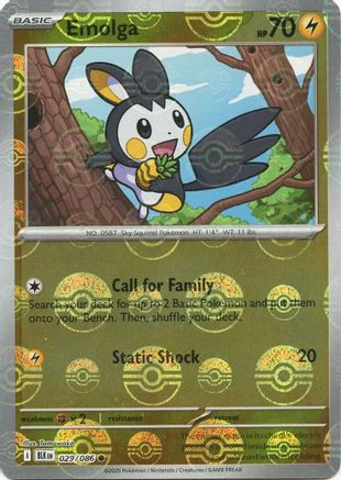 Emolga - 032/086 (Poke Ball Pattern) 32 - SV Black Bolt Holofoil