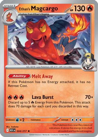 Ethan's Magcargo - 024/217 24 - ME Ascended Heroes Holofoil