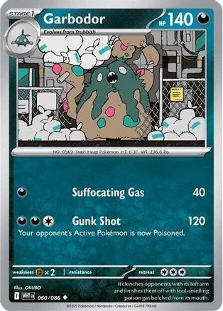 Garbodor 60 - SV White Flare Reverse Holofoil