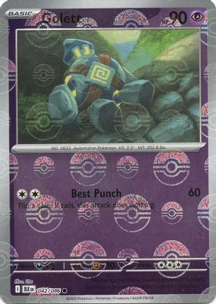 Golett - 045/086 (Poke Ball Pattern) 45 - SV Black Bolt Holofoil