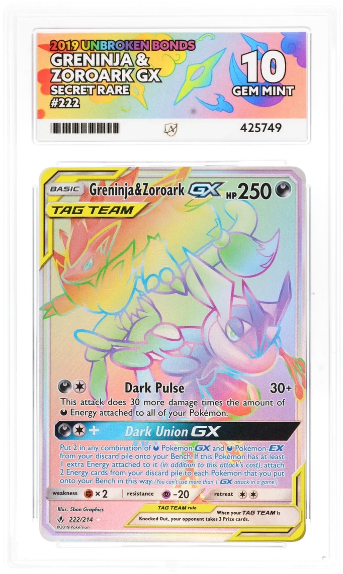 Greninja & Zoroark GX GX 222/214 - Ace 10 - Unbroken Bonds