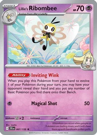 Lillie's Ribombee - 067/159 67 - SV09 Journey Together Holofoil