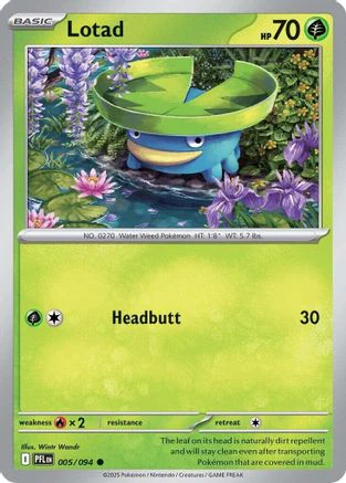Lotad 5 - ME02 Phantasmal Flames Reverse Holofoil