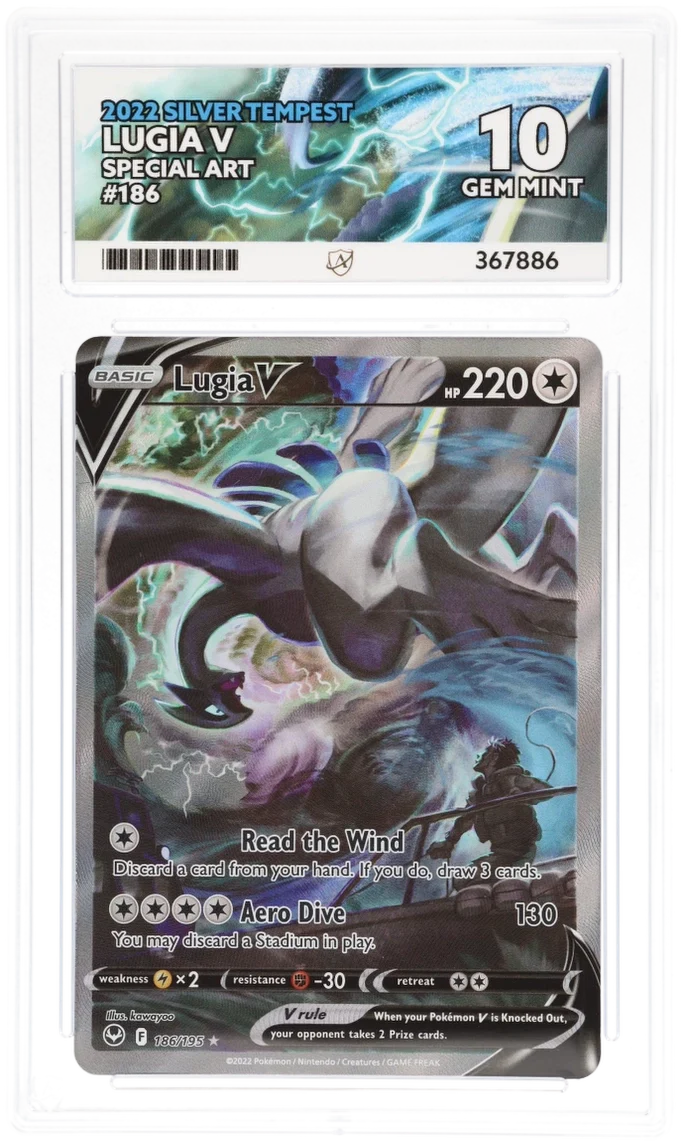 Lugia V 186 - Ace 10 - Silver Tempest