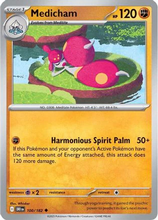 Medicham 100 - SV10 Destined Rivals Reverse Holofoil