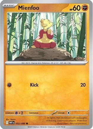 Mienfoo 52 - SV White Flare Reverse Holofoil