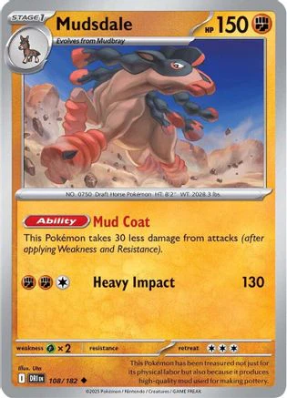 Mudsdale 108 - SV10 Destined Rivals Reverse Holofoil