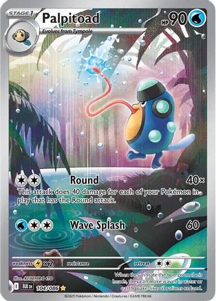 Palpitoad - 104/086 104 - SV Black Bolt Holofoil