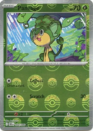 Pansage - 004/086 (Poke Ball Pattern) 4 - SV Black Bolt Holofoil