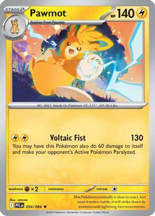 Pawmot 34 - ME02 Phantasmal Flames Reverse Holofoil