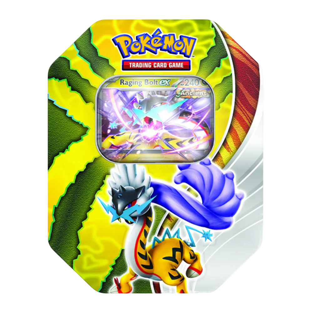 Pokemon Paradox Destinies Tin - Raging Bolt Ex