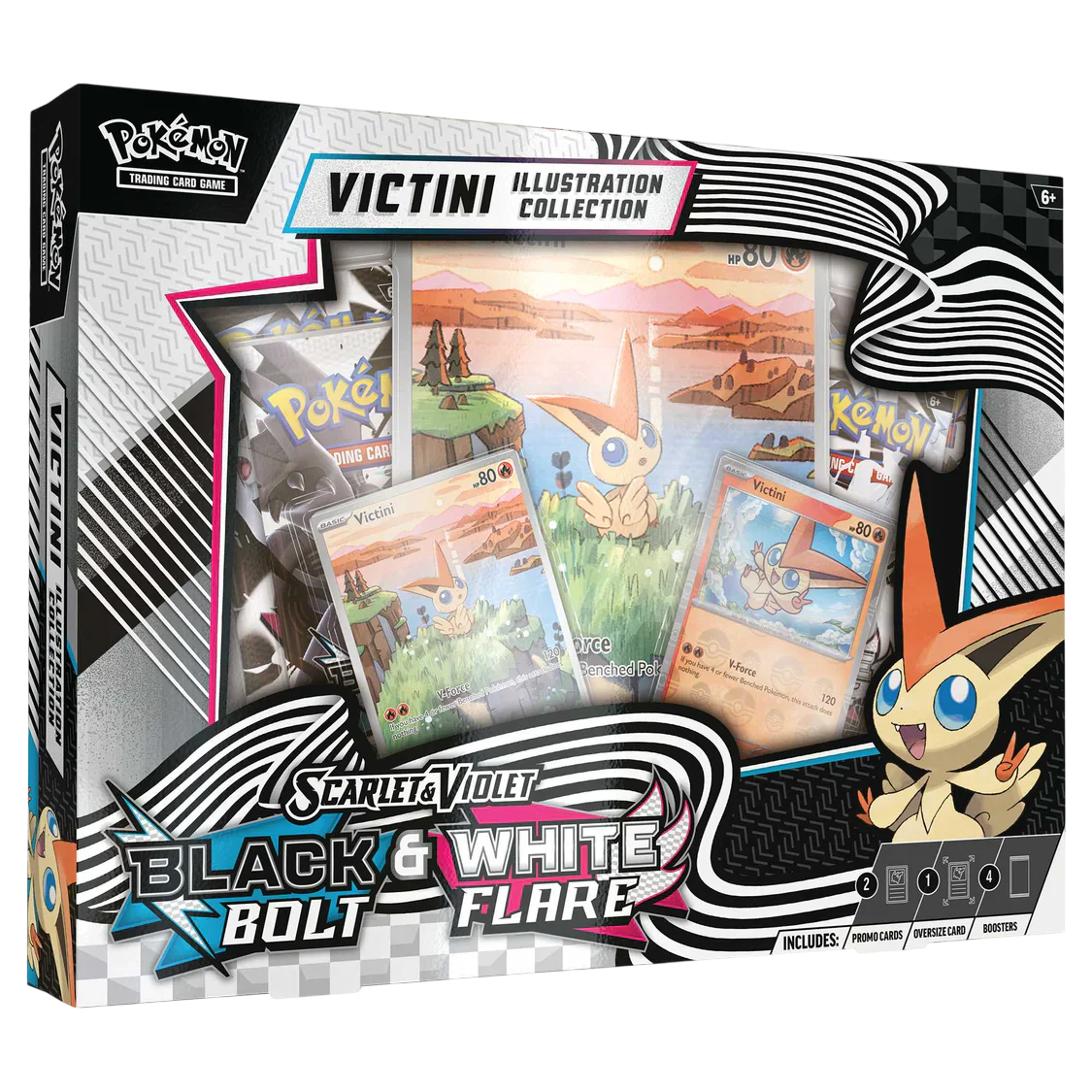 Pokemon Scarlet & Violet 10.5 - Black Bolt & White Flare Unova Victini Illustration Collection