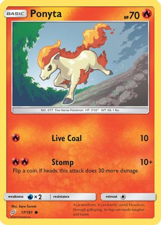 Ponyta 17/181 - Team Up Reverse Holofoil