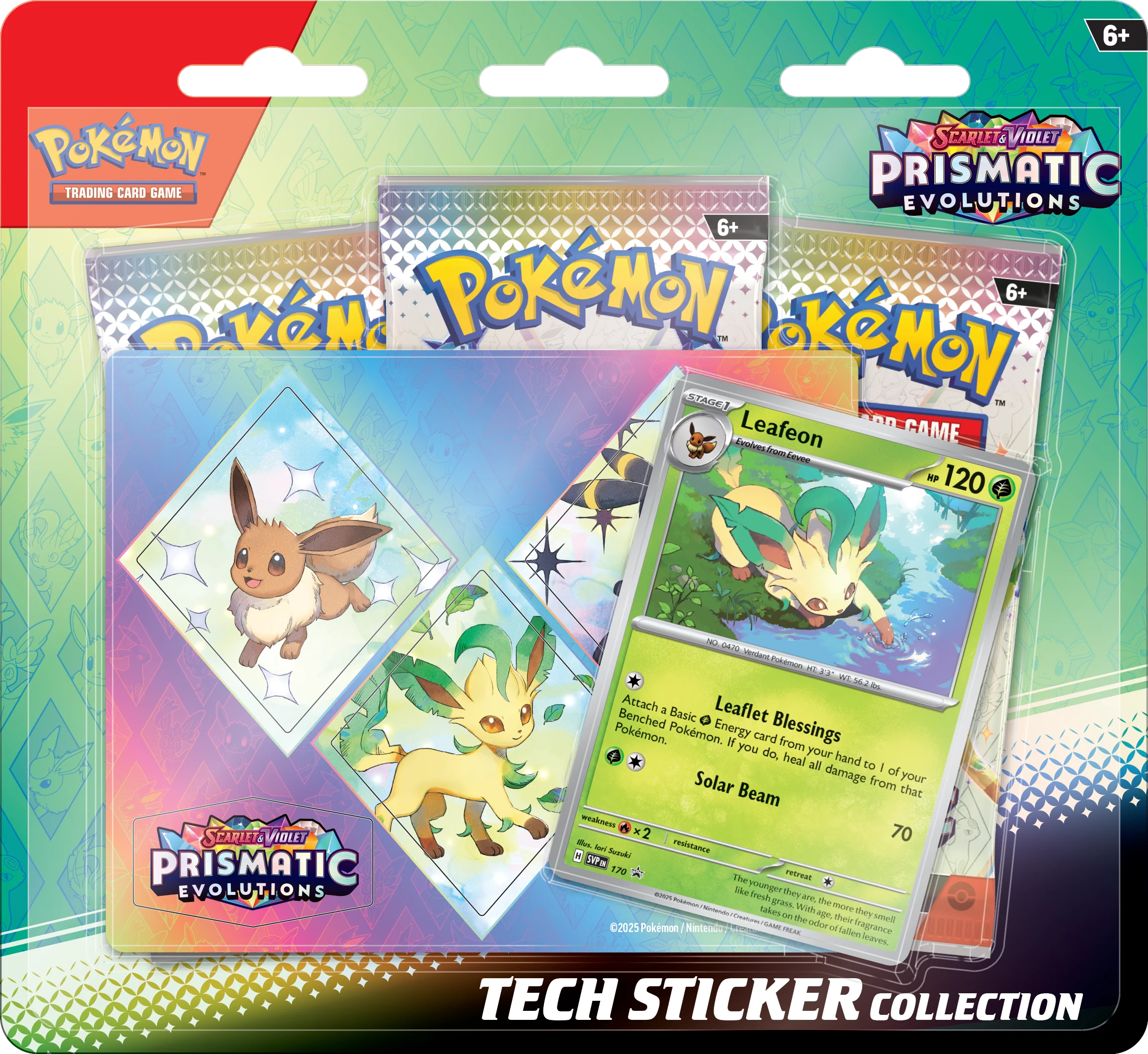 Prismatic Evolutions Tech Sticker Collection – Leafeon/Glaceon/Sylveon - Image 4