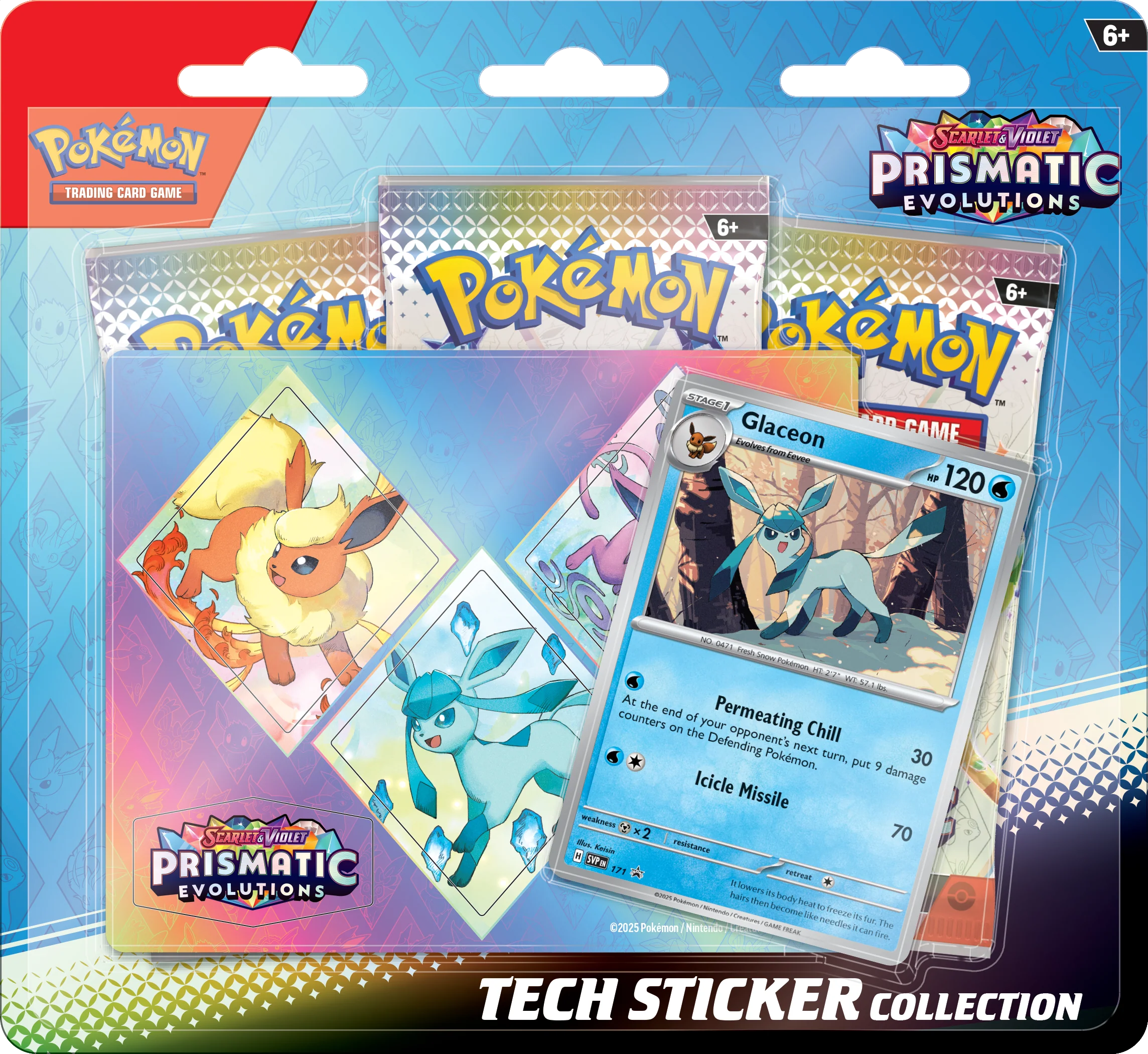 Prismatic Evolutions Tech Sticker Collection – Leafeon/Glaceon/Sylveon - Image 5
