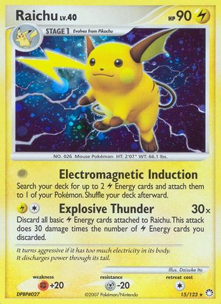 Raichu 15/123 - Mysterious Treasures Holofoil - Image 2