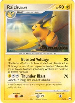 Raichu - 27/99 (Prerelease) 27 - Nintendo Promos - Image 6