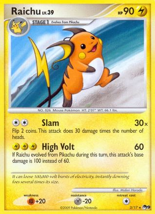 Raichu 3/17 - POP Series 9 Reverse Holofoil - Image 9