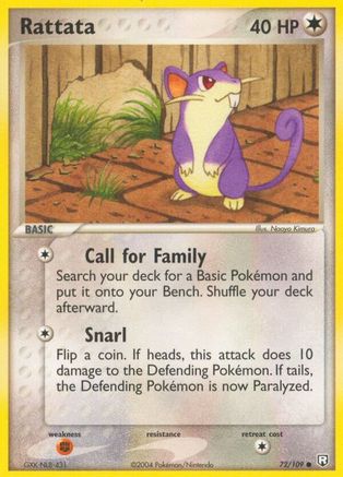 Rattata 72/109 - Team Rocket Returns Reverse Holofoil