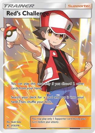 Red's Challenge (Full Art) 213/214 - Unbroken Bonds Holofoil