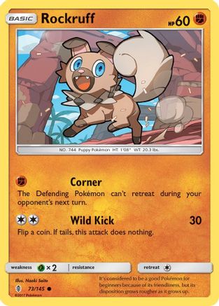 Rockruff 73/145 - Guardians Rising Reverse Holofoil